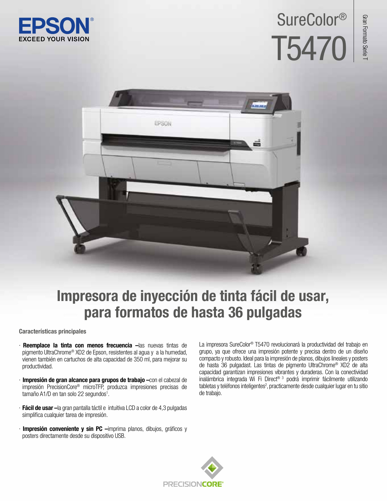 Impresora Plotter Sure Color T5470 EPSON - Intecsa